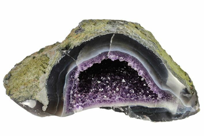 Purple Amethyst Geode with Polished Face - Uruguay #113842